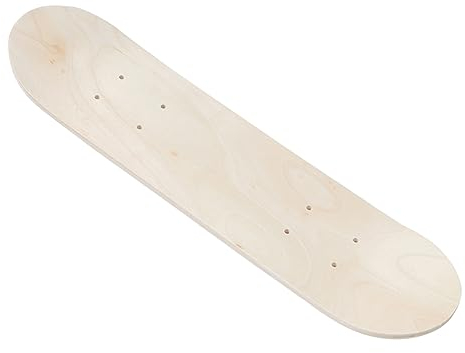 Amosfun DIY Handgemaltes Kinder-Skateboard, 7-Lagiges Ahornholz, Beidseitig Blanko-Deck, 43CM, Ideal FüR Kinder Zum Malen Und Gestalten