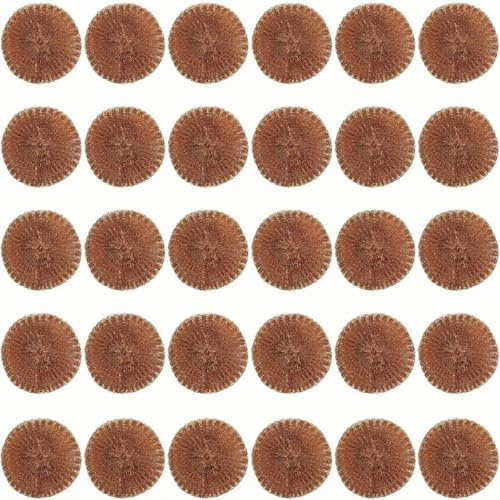 Baderke 30 Pcs Copper Coated Scouring Pad for Dishes Pots Pans and Ovens Easy Scouring for Tough Kitchen Cleaning