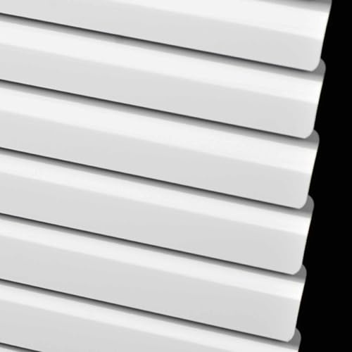 DZHTUF Aluminium Venetian Blinds, 60cm 70cm 80cm 90cm 100cm 110cm 120cm Wide, Blackout/Insulated Blinds For Windows, 25mm Horizontal Slats, Privacy Curtains, White,W×H-60x110cm/24x43in
