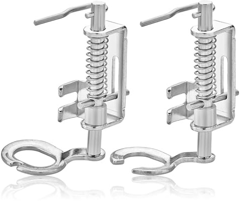 2PCS Metal Free-Motion Darning Sewing Machine Presser Feet - Open Toe & Closed Toe - Fits Low Shank Singer, Brother, Babylock, Janome, Juki, Kenmore, Elna & More