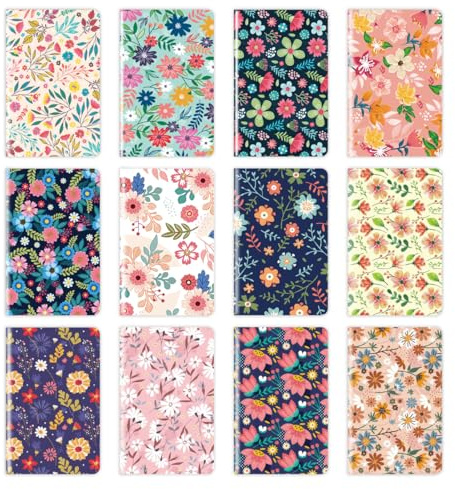 12 Pezzi Mini Quaderno, Block Notes Tascabile,Tascabile Piccolo Blocchetti per Scuola,Fare una Lista, Promemoria Quotidiani