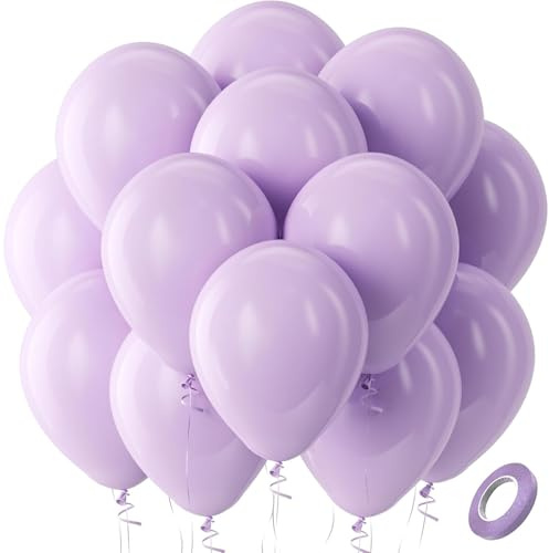 Gleemix 20 Stück Macaron Luftballons Lila, Helllila Helium Ballons Girlande