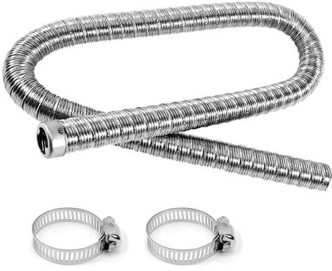 Rostfritt Stålrör för Parkeringsvärmare 100 cm x 24 mm, Flexibelt Avgassystem för Bil, Generator eller Bränsletank – Passar som Tillbehör för Parkeringsvärmare Webasto & Eberspächer