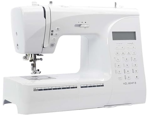 HZL-80 Elektronisk Hushållssymaskin, 197 Stygn, 1-stegs Knapphål, Automatisk Trädning, Kan Sy Tjocka Och Tunna Material