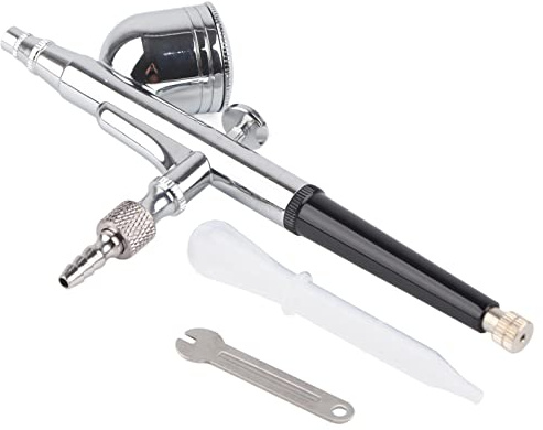 Kit pistola a spruzzo per vernice con aerografo a doppia azione con alimentazione a gravità, facile da usare per la decorazione di torte per manicure artistica (0,2 mm)