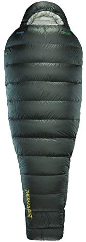 Therm-a-Rest Hyperion 32F/0C Ultralight Down Mummy Sleeping Bag, Long, Black Forest