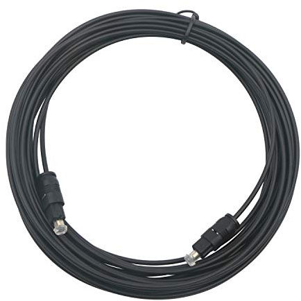 Pxyelec 15M Black Digital Fiber Optical Audio SPDIF TosLink Cable