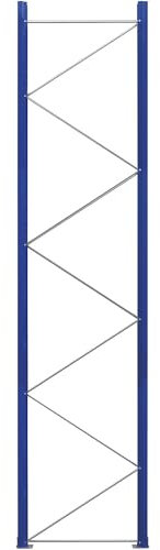 eurokraft | pro | Palettenregal-Stützrahmen | vormontiert | Höhe 4620 mm | Tiefe 1100 mm