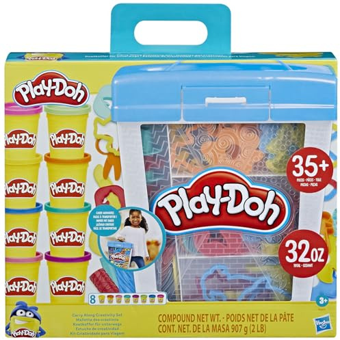 Play-Doh Hasbro F3605 Knetkoffer für unterwegs inkl. 8 Knetdosen