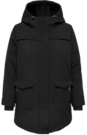 ONLY Carmaastricht-Parka Softshell Otw Noos Cappotto Funzionale, Nero, S Donna