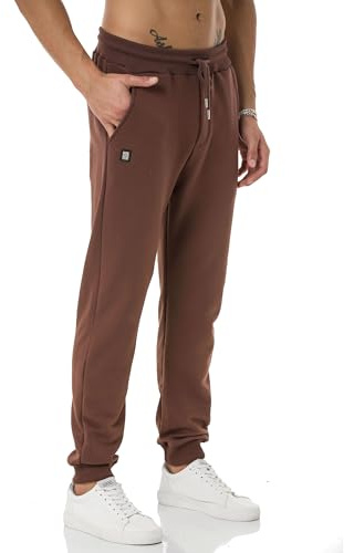 Redbridge Pantaloni da jogging di alta qualità, comodi pantaloni con coulisse, tempo libero e pantaloni, marrone, XL