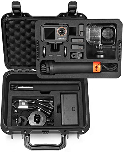 LEKUFEE Waterproof Hard Case for DJI Osmo Action 5 pro, 4, 3 - Adventure & Standard Combo,and More Accessories (Case Only)