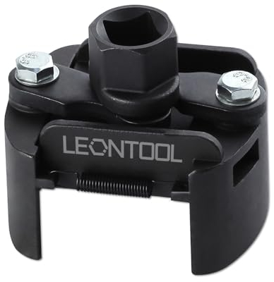 LEONTOOL Adjustable Oil Filter Wrench 60-80mm (2-3/8 to 3-1/8 inch), Heavy Duty Removal Tool, Universal Oil Filter Cap Socket Wrench, 1/2 Drive