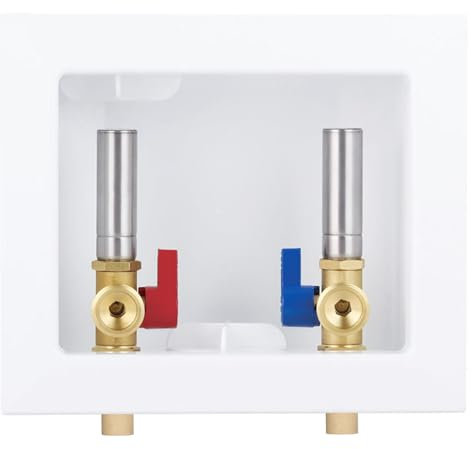 Lidertik Boîte de sortie de machine à laver CPVC 1,27 cm avec pare-marteau en acier inoxydable, entrée 1,27 cm raccord de tuyau CPVC x sortie filetage mâle 1,9 cm LI-XYJH-641