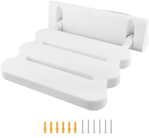 QWORK® Sedile Doccia Pieghevole, Sedile per Doccia Montato a Parete, Sedia per Doccia, per Bagno, Hotel, Casa di cura