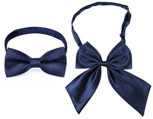 YSJCHEBS 1 Stück Kinderfliege, 1 Stück Kinderkrawatte Blume, Jungenfliege, Jungenkrawatte, Marineblaue Schleife
