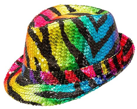 W WIDMANN MILANO Party Fashion - Hut mit Pailletten, Fedora, Accessoire für Faschingskostüme