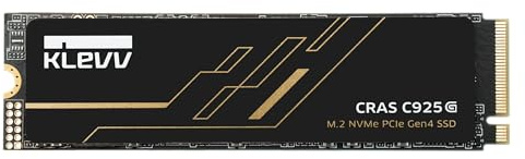 KLEVV CRAS C925G SSD 2TB, M.2 NVMe 2280, PCIe Gen4x4 Internal Solid state Drive with Heatsink, 7400MB/s Read & 6300MB/s Write, High-Performance Storage For Laptop,desktop and PS5