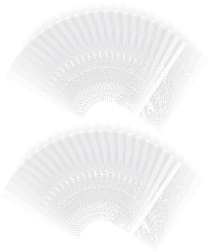 30Pack Vellum Jackets for 5x7 Invitations, Wedding Invitation Accessories Kit Translucent Paper Wraps for Wedding, Baby Shower, Birthday(Wildflower Pattern)