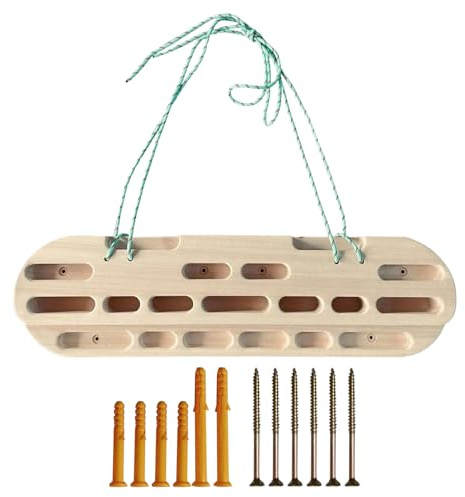 Tabla De Dedos Para Escalada En Roca: Tabla De Entrenamiento Con Los Dedos De Madera, Equipo De Acondicionamiento De Fuerza , Accesorio De Dominadas Con Agarre Suave | Mejora Del Agarre De Los