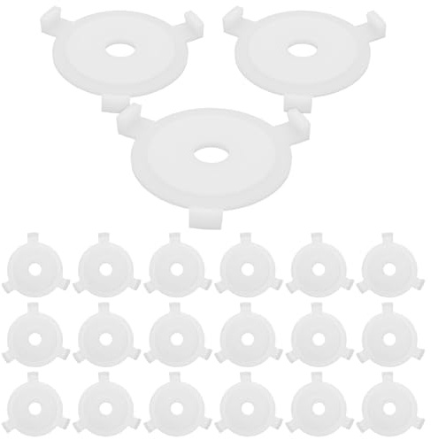 KONTONTY Anillo Adaptador Diámetro 1 Cm Plástico Blanco 24 Unidades para Pantalla de Lámpara E27 a E10 Adecuado para Dormitorios y Oficinas
