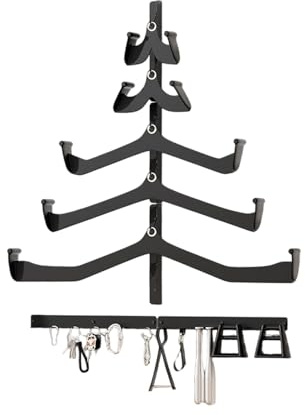 Soporte de barra de dominadas montado en la pared, organizador resistente de 5 piezas para equipo de ejercicio, soporte de accesorios para bandas de resistencia, cuerdas de salto, mancuernas