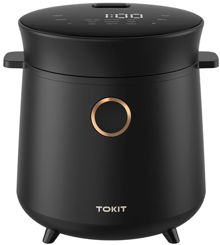 Compact Mini Rice Cooker Small Kitchen 3-Cup (Uncooked) / 6-Cup (Cooked), Non Stick Ceramic Inner Pot Rice Maker, 24H Timer Delay, Auto Keep Warm, 9 Functions Multicooker For Brown Rice, Steam, Soup