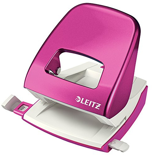 Leitz 5008 Punch 2-Hole Medium-duty Durable Metal Capacity 30x 80gsm Metallic Pink - Ref 50082023