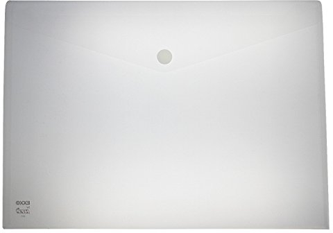 EXXO by HFP 91161 Dokumententasche mit Klettverschluss A3 quer, 5 Stück, transparent, 435 mm x 305 mm