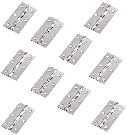 Bisagras de puerta de acero inoxidable para muebles de hogar, 10 unidades, 55 mm x 34 mm