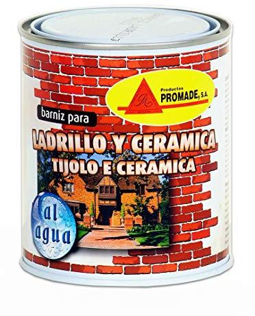 Promade - Barniz para Ladrillo, Cerámica y Piedra. Al Agua Incoloro Semi Brillo - 750 ml