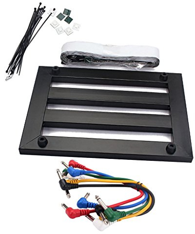 Tubayia Gitarrenpedal Brett Gitarre Effektpedal Board Pedalboard mit 6 Stück Effektpedal Kabel