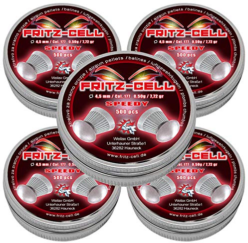 2500 Speedy Diabolos 4,5mm Fritz-Cell für Luftgewehr Luftpistole