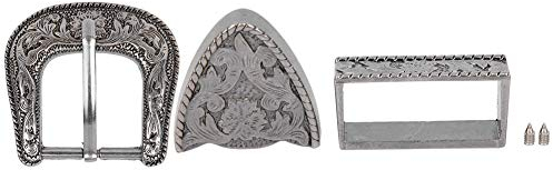 Fdit Vintage Gürtelschnalle Vintage Style handgefertigte Legierung Taille Gürtelschnalle Set Celtic Knot Gürtelschnalle für Männer Einfache Cowboy Gürtel Dekoration(25mm)