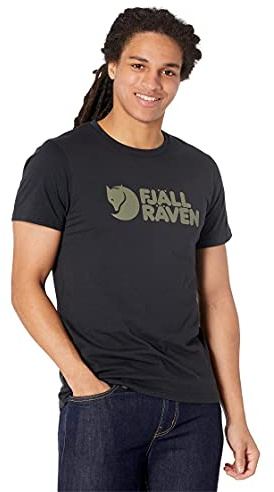 Fjallraven Herren Logo T-shirt M T Shirt, Schwarz, L EU