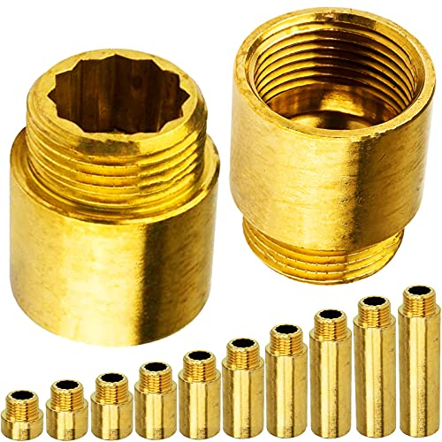 MegaHaustechnik Hahn Verlängerung um 100mm aus Messing 1 Zoll Innengewinde IG x AG Außengewinde Gewinde Fitting Trinkwasser geeignet Rohr Verschraubung Kupplung Adapter Wasserhahn Anschluss