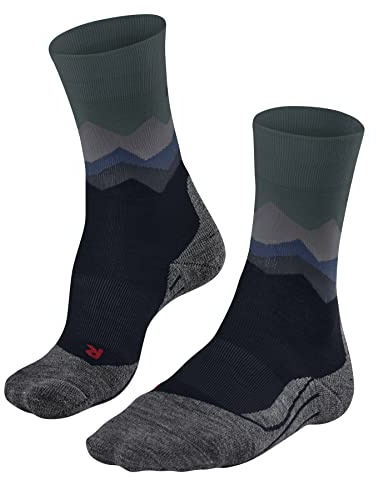 FALKE Herren Wandersocken TK2 Explore M So Wolle Funktionsmaterial antiblasen dick 1 Paar, Blau Marine 6122 Crest-O, 46-48