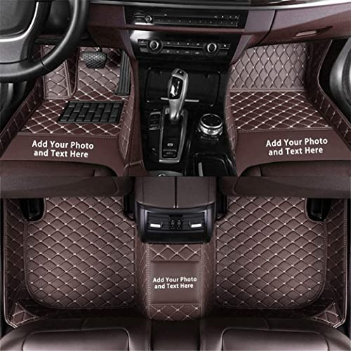 Juego de Alfombrillas universales para Coche, Ajuste Individual para la mayoría de Modelos, Piel sintética, Impermeables, Color café