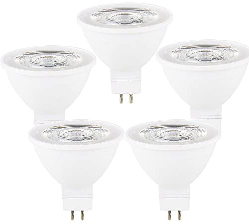 Lot de 5 MR16 GU5.3/GX5.3 6w 230V 600LM No Dimmable 120° LED Ampoule Projecteur Spotlight de Plafond Remplacement d'ampoule Halogène 60W Éclairage de Rail Encastré Blanc Chaud 3000K