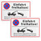 2 Stück Einfahrt Freihalten Schilder, Ausfahrt Freihalten Schild, 30 * 20cm Aluminium Schilder, mit Selbstklebend und 4 Bohrlöcher, für Außenbereich Innenbereich