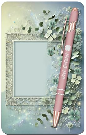Maus-Design Gravierter Kugelschreiber in Roségold mit beschriftbarer Karte – Geschenkset für Erzieherin, Lehrerin, Kollegin, Mama, Papa u. v. m. – personalisierbar (13 Viel Erfolg!)