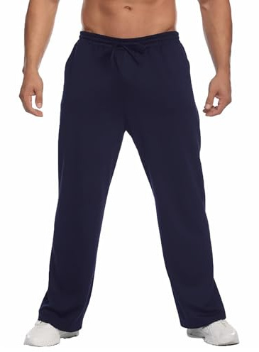 PINSPARK Pantaloni da Jogging Uomo Allenamento in Cotone Sportivi Lunghi Casual Larghi Fitness e Yoga Ginnastica Lounge S-XXL