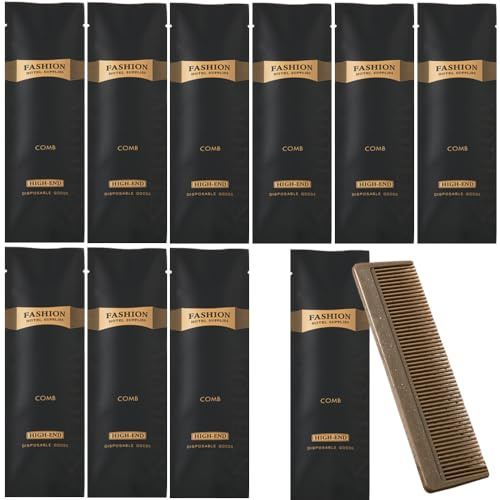 10 peines desechables de lujo envueltos individualmente para invitados; peine de pelo de bolsillo; peines de pelo de viaje para viajes, hotel, refugio, sin hogar, hogar de ancianos, caridad, iglesia