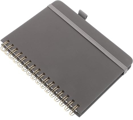 SUPVOX Cahier à Spirale A6 Gris pour Mots de Passe avec Onglets Alphabétiques, 56 Feuilles/112 Pages, Carnet D’adresses Sécurisé pour Bureau à Domicile et Gestionnaire Mots de Passe
