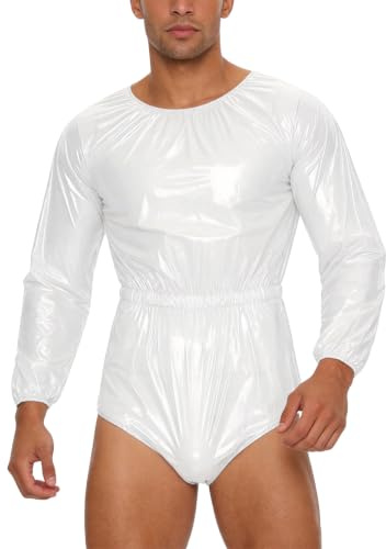 TiaoBug Kombidräkt med knappar i sittområdet för män, sparkdräkt | Blöja för patienter äldre, leotard i ett stycke, enfärgad, temafest, kostym, gogo, fritid, strand, klubbkläder, avslappnad