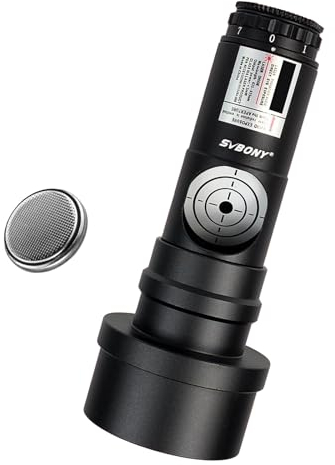 Svbony Kollimator für Teleskop, 1,25 Zoll Kollimationsokular mit 2 Zoll Adapter und 7 Helligkeitsstufen Anpassung für Newton Spiegelteleskop