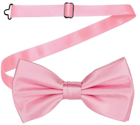 WedDecor Baby Pink Pre-Tied Butterfly Bow Tie for Men, Women & Kids