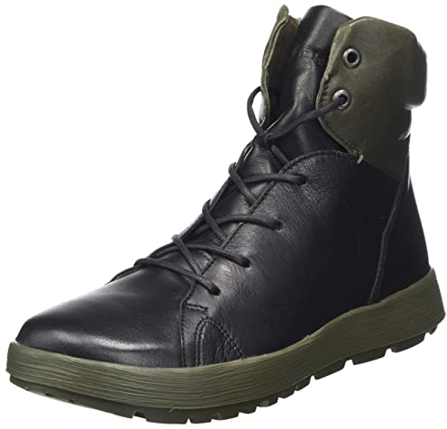 THINK! Damen COMODA chromfrei gegerbte nachhaltige Stiefelette, 0010 SCHWARZ/Kombi, 43 EU