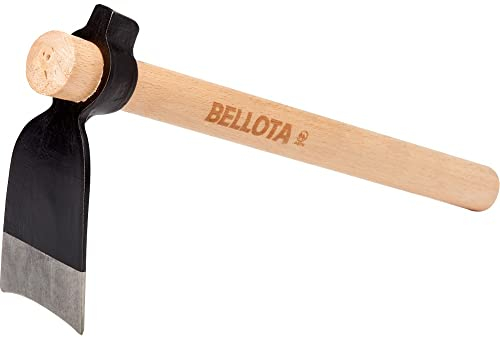 Bellota HOE2420W335P - Azada forjada para Plantar parterres y Zonas de rocalla, con Mango de Madera y Sistema antigiro.