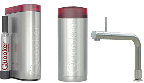Quooker Front Reservoirs COMBI und Cube Sofort-Kochend-Wasserhahn (Voll-Edelstahl)